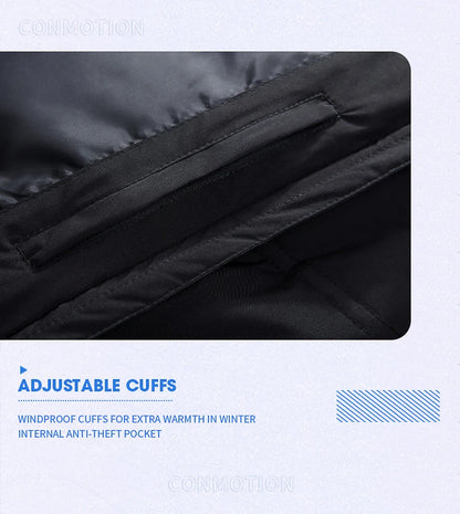 White Duck Down Jacket Men Winter Men's Coat Windproof Removable Cap Parkas Solid Color Outdoor Casual Hooded Overcoat Clothes