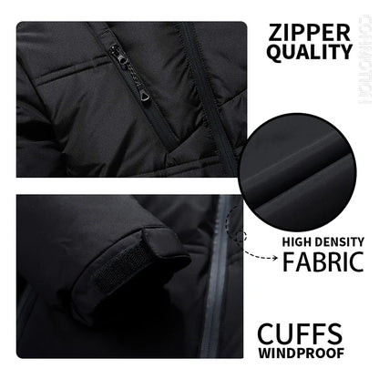 White Duck Down Jacket Men Winter Men's Coat Windproof Removable Cap Parkas Solid Color Outdoor Casual Hooded Overcoat Clothes